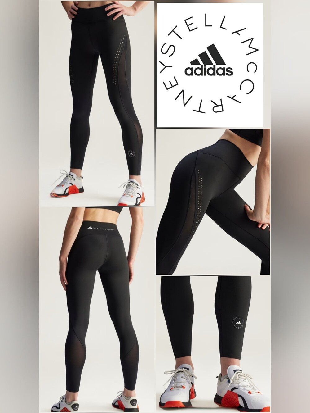 adidas by Stella McCartney Black High-Waist Performance Leggings
